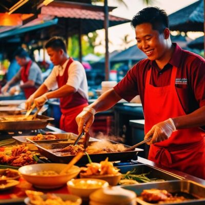 keukenhulp streetfood bali in bediening